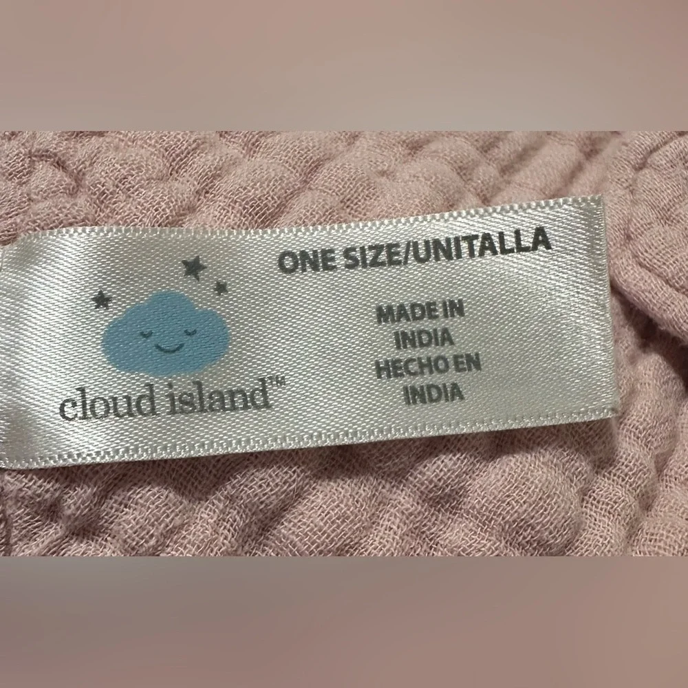 Cloud Island Muslin Bandana Bib Set Pink Mauve One Size 3 Pack